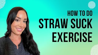 Straw Suck Exercise  Dysphagia [upl. by Svensen]