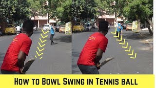 How to Swing the Tennis Ball  Inswing and Outswing  Cricket Tutorials [upl. by Leamiba]