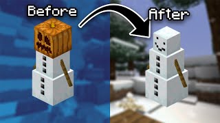 How to make and shear a Snow Golem in Minecraft [upl. by Gennie547]