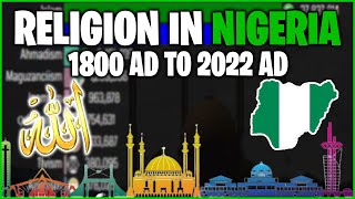 Top Religion Population in the Nigeria FR Of Nigeria 1800  2022  Religion Growth islam jesus [upl. by Inaoj88]