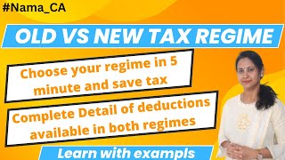 Old Vs New Tax Regime for FY 2023  24  Tax Saving Option  Tax Calulator  Reduce tax burden [upl. by Weiss]