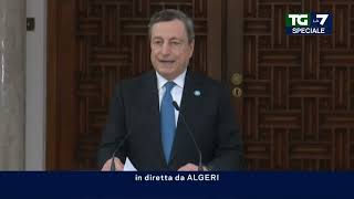 Draghi in Algeria il premier annuncia laccordo sul gas quotLobiettivo è ridurre la dipendenza [upl. by Bevis]