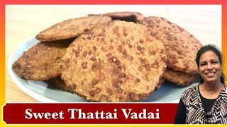 Sweet Mung Dal Thattai Vadai  Pasi Paruppu Thattai Vadai [upl. by Ribal]