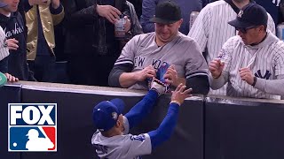 Yankees fan pulls ball out of Mookie Betts glove in World Series Game 4  MLB on FOX [upl. by Norri947]