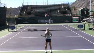 Dominika Cibulkova  2014 BNP Paribas Open  Practice Session 3814 [upl. by Saile]