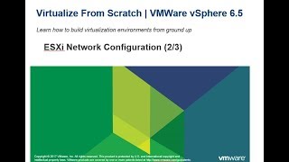 Virtualize From Scratch vSphere 65  ESXi Network Configuration 23 [upl. by Aisereht]