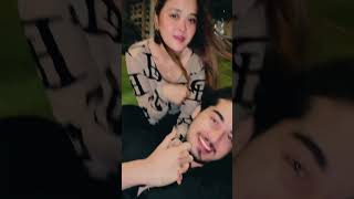 sameerabbasi500 sanayaa trending viral couple romantic huppy [upl. by Yelyah]