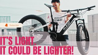 SUPERLIGHT fat ebike with Bafang M560 motor less than 25kg [upl. by Yelha]