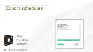 Export schedules [upl. by Nickie]