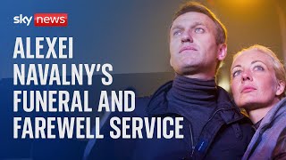 Watch Russian opposition leader Alexei Navalnys funeral and farewell service [upl. by Giltzow]