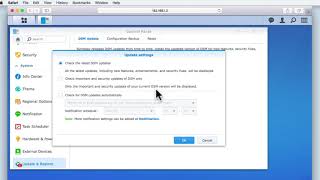 How to setup a Synology NAS DSM 6  Part 20 Configuring and using Disk Station Manager Update [upl. by Otrebireh937]