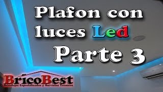 Como hacer plafon de tablaroca con luz LED perimetral  parte 3 final [upl. by Itra]