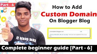 How to Add Custom Domain to Blogger Blogspot Part  6 [upl. by Anahsor]