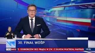 TVP Wiadomosci 20 sekund o WOSP 2022 01 30 20 01 18 [upl. by Curren]