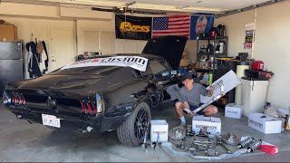 My 1968 Mustang Fastback Gets The 2021 Mustang Conversion Kit Reveal Unboxing and More [upl. by Brandice]