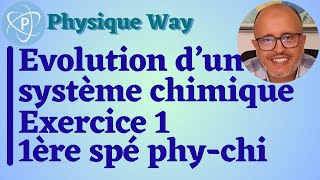 Evolution dun système chimique  Exercice 1  1ère spé physiquechimie [upl. by Aicatsan]