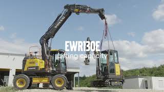 Feature video Wheeled Excavator EWR130E  Lifting Capacity [upl. by Israeli801]