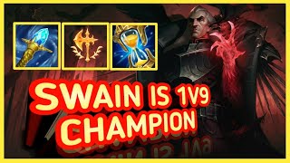 WILD RIFT GAMEPLAY S11 RANKED SWAIN SOLO LANE IS 1V9 CHAMPION [upl. by Assiron]