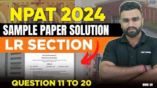 NPAT 2024 Logical Reasoning Sample Paper Solution  LR Ques 16 to 30 Sample Paper  NPAT 2024 Exam [upl. by Ahsinav]