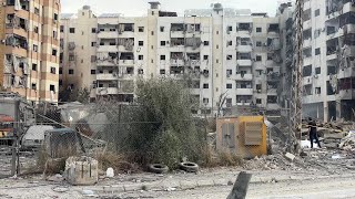 Images de destruction dans la banlieue sud de Beyrouth  AFP Images [upl. by Otinauj528]