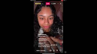 Nadia IG live beefing with yungfrann [upl. by Danit]