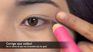 Delineador En Lapiz Segun Tu Forma De Ojos  Eyeliner For Your Eye Shape [upl. by Zigrang]