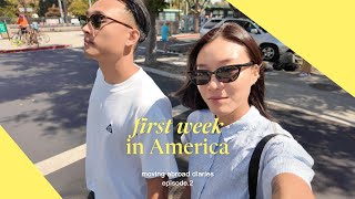 Moving abroad series First week in America  moving in exploring Costco and house hunting  Vlog [upl. by Oringas]