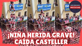 NIÑA HERIDA GRAVE TRAS CAER DESDE UN CASTELLER EN VILAFRANCA DEL PENEDÈS [upl. by Ardnnaed]