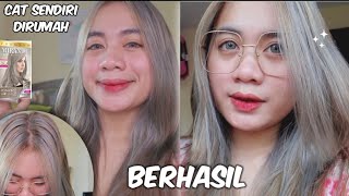 TUTORIAL amp REVIEW Cat Rambut Sendiri Abu abu Pakai Miranda Ash Blonde [upl. by Odlamur]