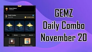 Gemz Daily Combo November 20 [upl. by Selina937]