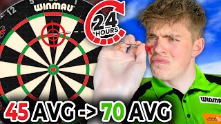 I Trained Like a Professional Darts Player For 24 Hours [upl. by Akinirt]