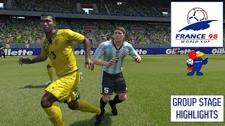 1998 World Cup SIM  Matchday 2 Highlights  Group H [upl. by Marvella]