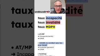 ⚠️ taux incapacité  taux invalidité  taux MDPH ⚠️ [upl. by Yor]