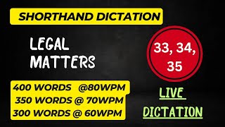 Legal Dictation Exercise33 34 35 80 wpm 70wpm amp 60wpm jkhighcourtstenographer jkssbsteno [upl. by Klatt]