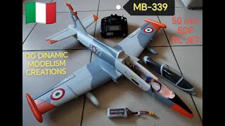 MB339 EDF 50 mm RCJET  esordio nel forte vento [upl. by Mylor773]