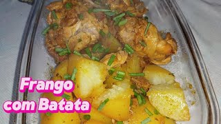 Frango cozido com batata na panela de pressãodelicioso [upl. by Terb]