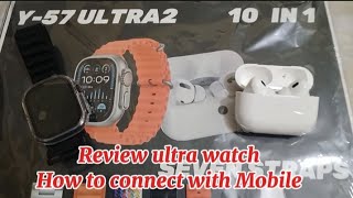 How to Bind Smart Watch Ultra 2 L900 with Android MobileSmart Watch all setting Review ultra watch [upl. by Enirrok736]