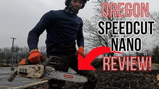 An Honest Review Of The Speedcut Nano Chainsaw Bar Chain By Oregon [upl. by Aylsworth169]