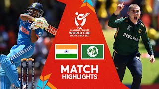 India v Ireland  Match Highlights  U19 CWC 2024 [upl. by Ralip]