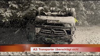 Meetingpoint Kleintransporter überschlägt sich im Schneetreiben [upl. by Patricia776]