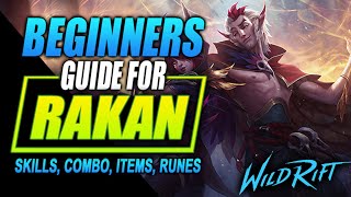 Rakan Wild Rift Guide  Tutorial for Skill Combo Items and Gameplay [upl. by Bronder976]