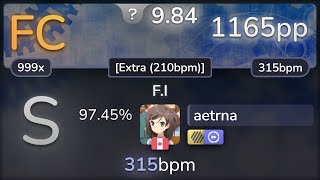 98⭐ aetrna  44teruk  FI Extra 210bpm HDDT 9745 1165pp FC  osu [upl. by Chaddy876]