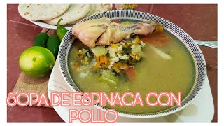 SOPA DE POLLO CON ESPINACA [upl. by Lamaj]