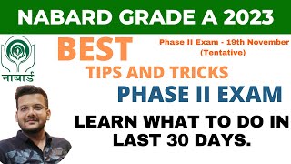 NABARD Grade A 2023  Phase II Exam Tips and Strategy  30 Days Checklist to Crack NABARD Mains [upl. by Victorie]