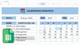 Cómo crear un Calendario Dinámico en Google Sheets [upl. by Kehsihba]