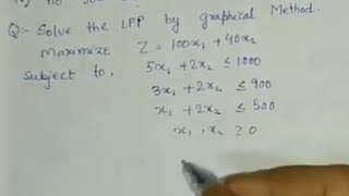 Lec 2 Graphical Method Linear Programming Problem  For infinite Solution  In Operation Research [upl. by Coffeng230]