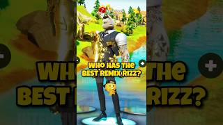 Who Has The Best CHAPTER 2 REMIX RIZZ 😏 fortnite shorts [upl. by Southard]