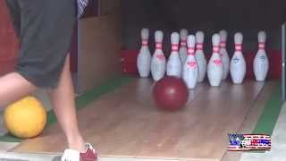 Homemade Bowling Alley 6 France New Lane  25092015  Bowling in the garage [upl. by Matheny]