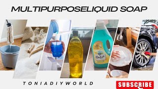 How to Make Quality Transparent Multipurpose Liquid Soap  Liquid Soap Diy  Make money liquidsoap [upl. by Erdried]