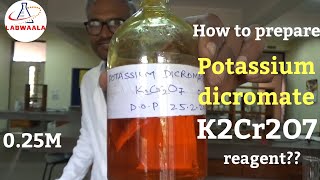 how to prepare potassium dicromate solution laboratory reagent [upl. by Nuoras]